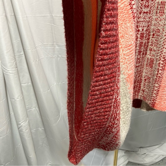 Caslon Jacquard Button Cowl Neck Sweater-Knit Poncho relaxed fit Cabincore XS/S - Picture 8 of 15